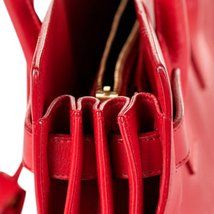 Preloved Saint Laurent Sac de Jour Red Leather Crossbody Bag TBHR3DW 040323