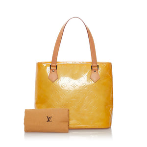 Vintage Louis Vuitton Houston Vernis Yellow Monogram Tote LW1919 032823