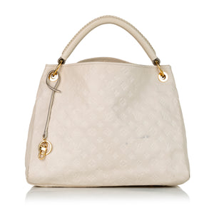 Louis Vuitton Cream Monogram Empreinte Leather Artsy MM Bag at