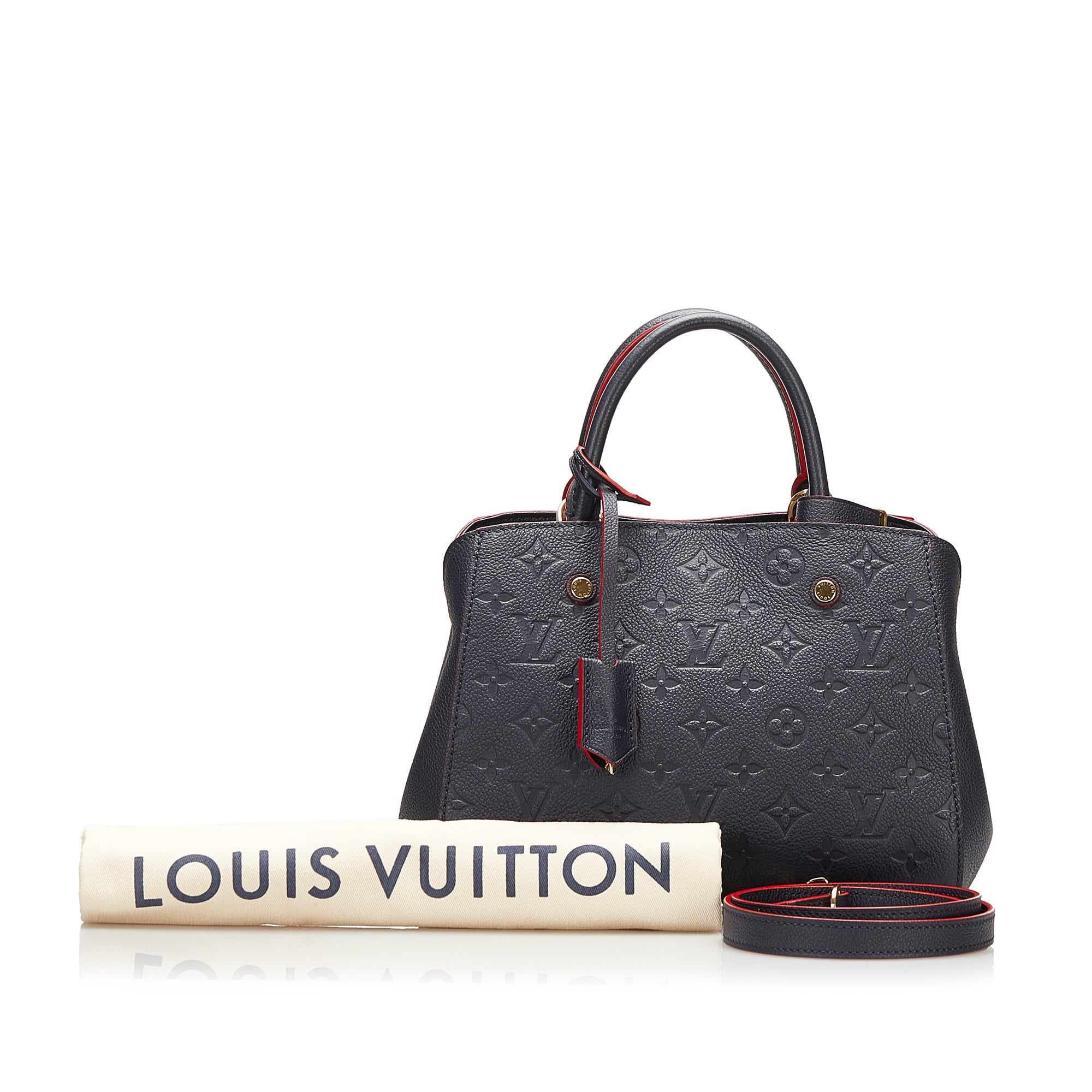 Louis Vuitton Marine Rouge Monogram Empreinte Leather Montaigne BB Bag  Louis Vuitton