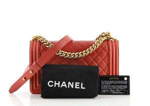 CHANEL Lambskin Quilted Medium Chanel 19 Flap Dark Pink 1237434