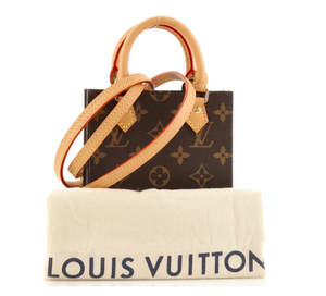 Authentic LOUIS VUITTON Sac Plat Monogram Tote Shopping Bag Purse #42030