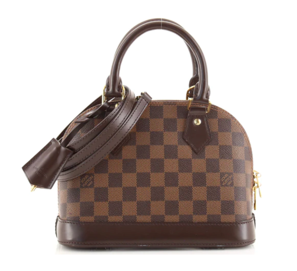 PRELOVED Louis Vuitton Alma BB Damier Ebene Handbag with Crossbody Strap AA4146 011923