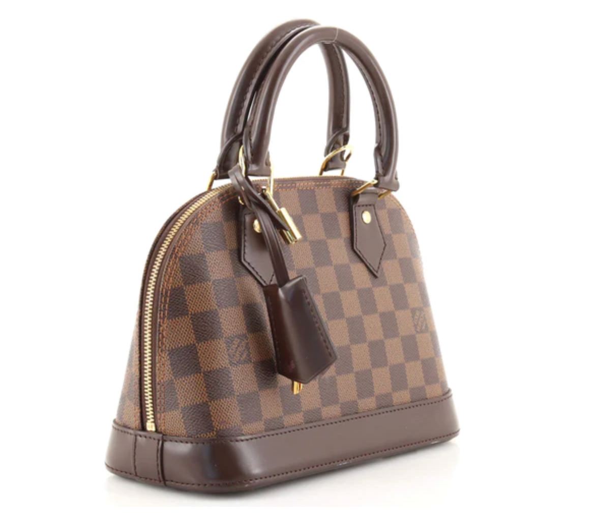 PRELOVED Louis Vuitton Alma BB Damier Ebene Handbag with Crossbody Strap SD3134 013023