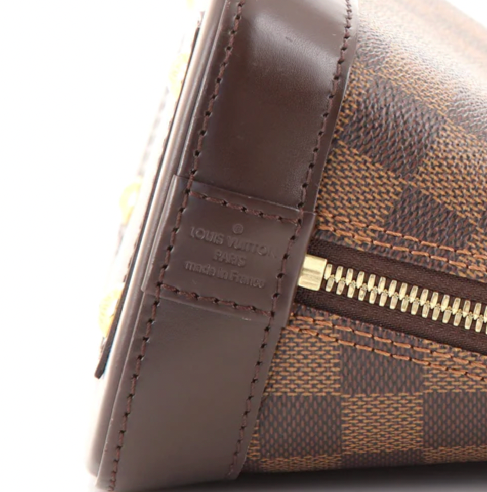 PRELOVED Louis Vuitton Alma BB Damier Ebene Handbag with Crossbody Strap SD3134 013023