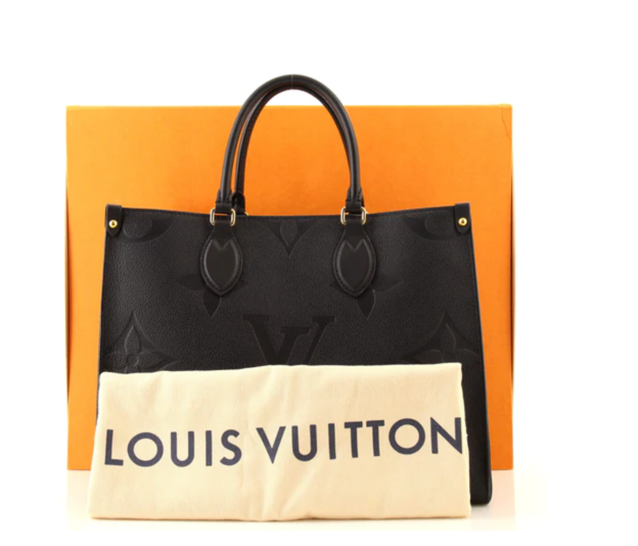 PRELOVED Louis Vuitton Black Empreinte Giant Monogram OnTheGo Tote