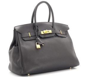 Preloved Hermes Birkin 35 Handbag Black Togo with Gold Hardware 011923