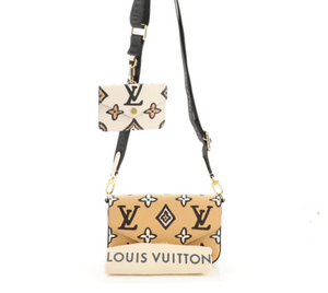 Limited Edition Wild at Heart Louis Vuitton Monogram Felicie Strap and Go Crossbody Bag 012823
