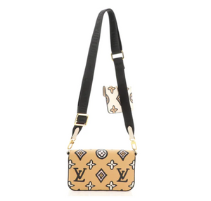 Félicie strap & go leather crossbody bag Louis Vuitton Black in
