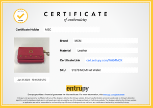 Preloved MCM Pink Leather Half Wallet WH94MCK 020723