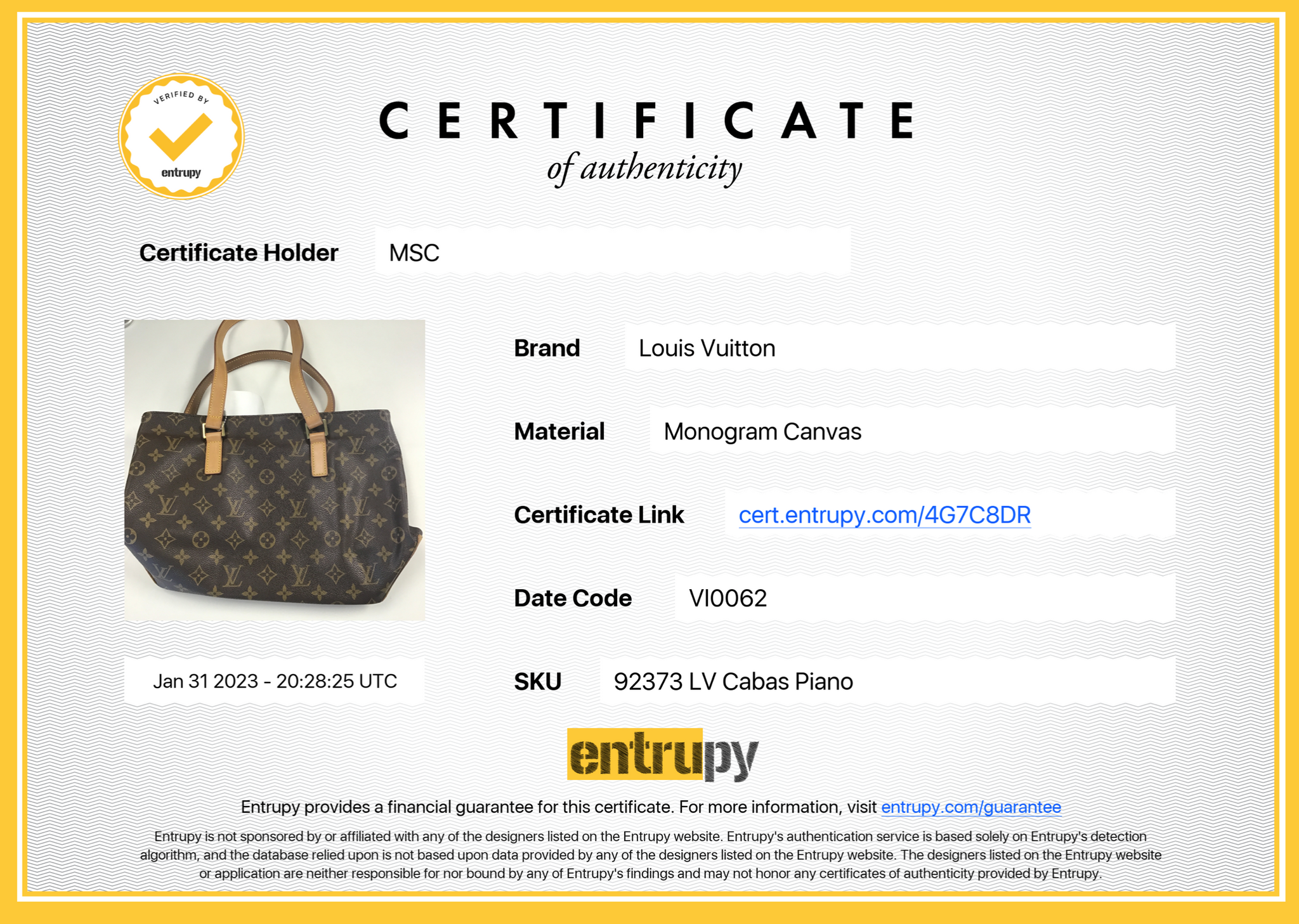 Louis Vuitton Cabas Piano Womens tote bag M51148 Cloth ref.209574 - Joli  Closet