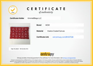 PRELOVED MCM Coated Visetos Canvas Red Envelope Clutch BH23TQ6 022223