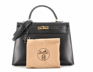 @2macchiat873 SOLD AUCTION Preloved Hermes Kelly 35 Handbag Nior Box Calf Leather with Gold Hardware 022623 $7500 FINAL PRICE