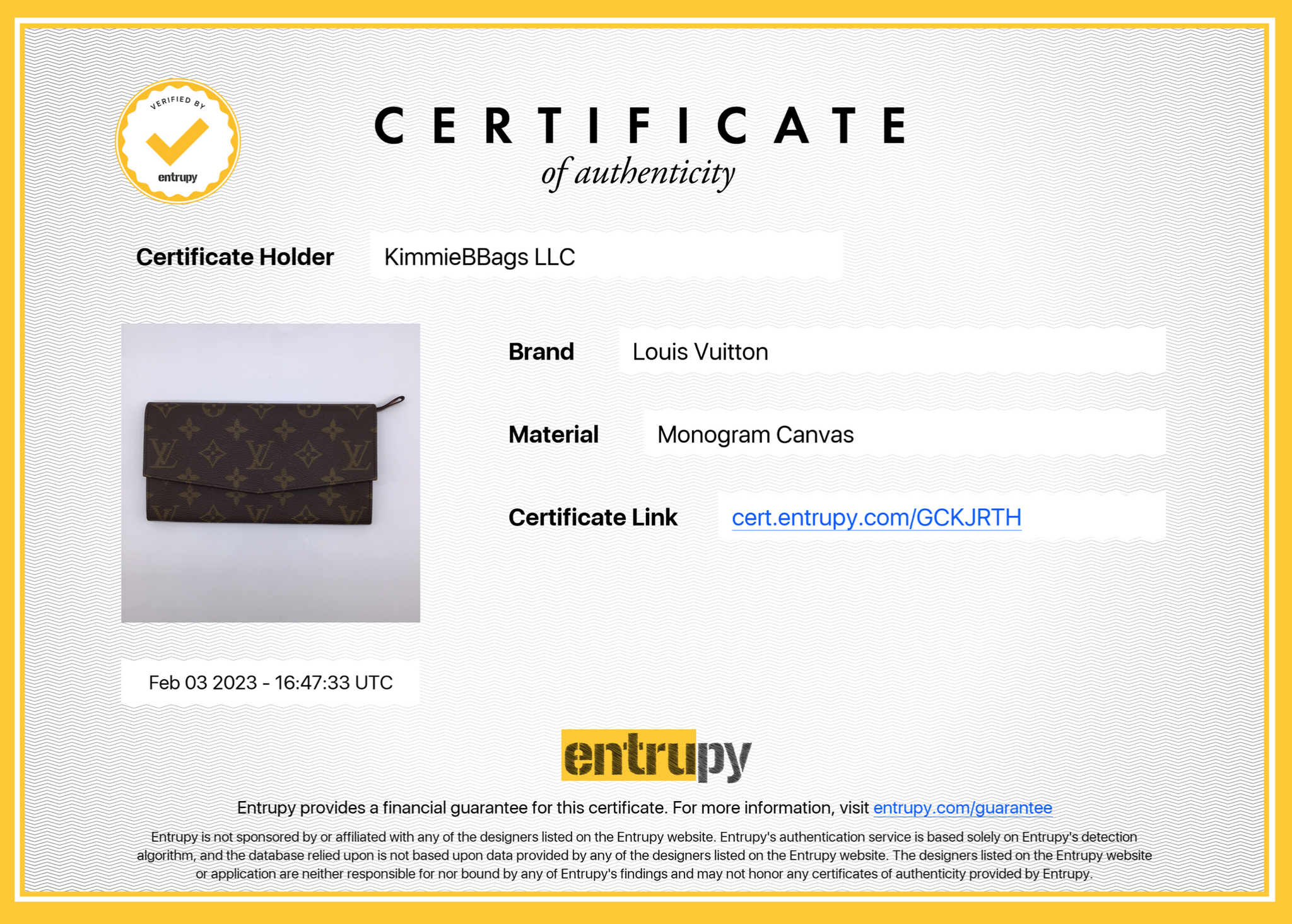 Louis Vuitton Monogram Portefeiulle Sarah Long Bifold Wallet