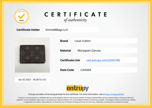 PRELOVED Louis Vuitton Monogram Credit Card Case CA0064 040823