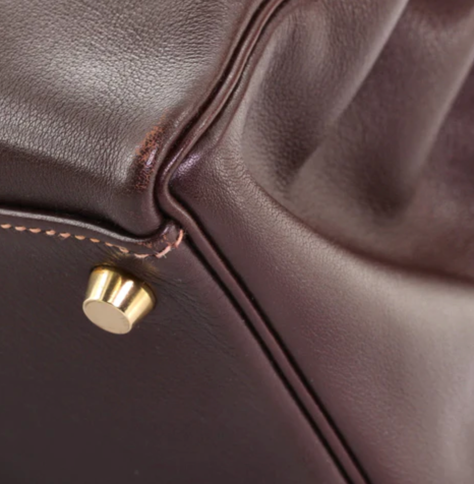 Preloved Hermes Kelly Handbag Havane Gulliver Leather with Gold Hardware 32 011723 LS