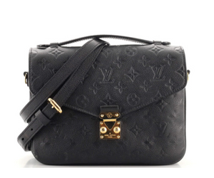 Preloved Louis Vuitton Pochette Metis Black Empreinte Monogram Canvas Bag DU1169 011823 LS