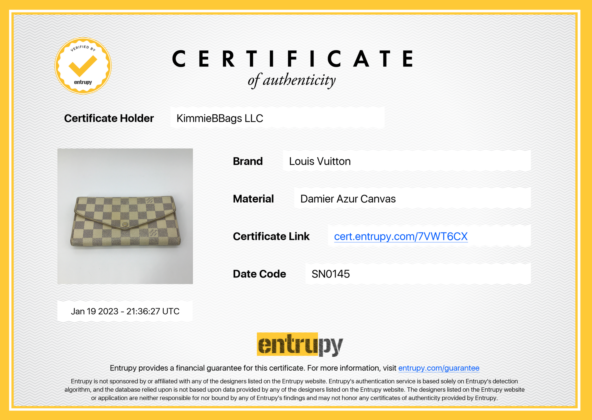 Louis Vuitton Canvas Damier Azur Sarah Wallet – LuxuryPromise