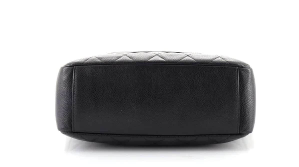 Preloved Chanel Black Caviar Petite Shopping Tote Bag 12179503 012423