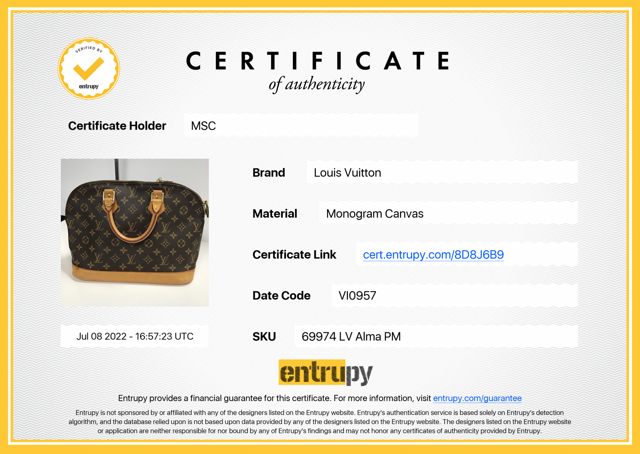 Vintage Louis Vuitton Alma PM Monogram Handbag VI0957 020223 – KimmieBBags  LLC