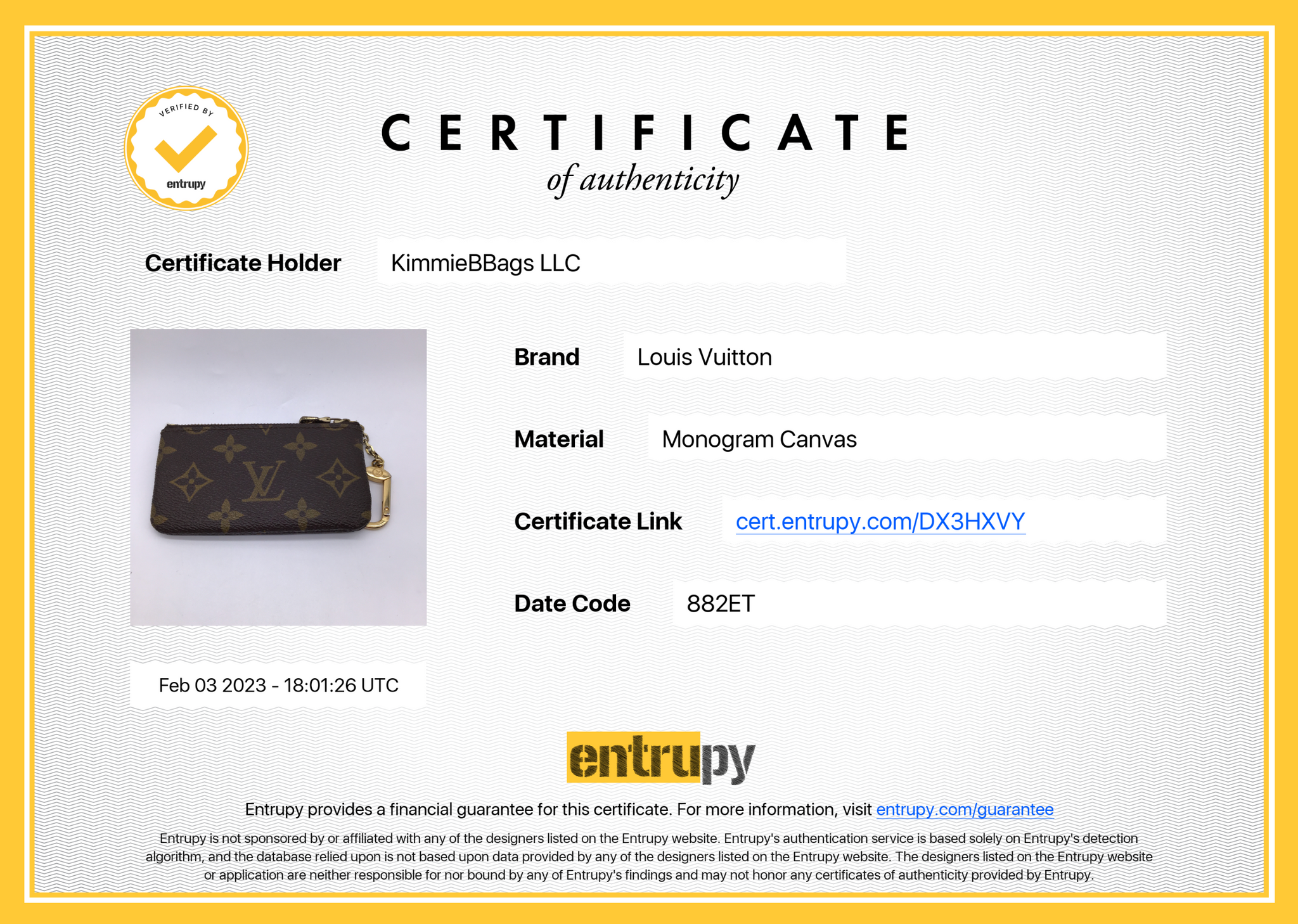Louis Vuitton Key Pouch Pochette 872282 Perle Coin Purse Cles Cream  Monogram Vernis Leather Clutch, Louis Vuitton