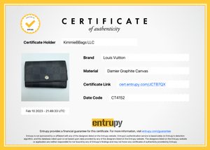 Louis Vuitton 6 Key Holder Damier Graphite Canvas 3.9 x 2.8 inches N62662