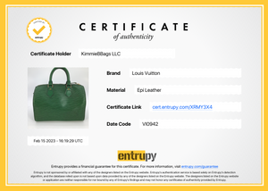 Vintage Louis Vuitton Speedy 25 Green Epi Leather Bag VI0942 022023