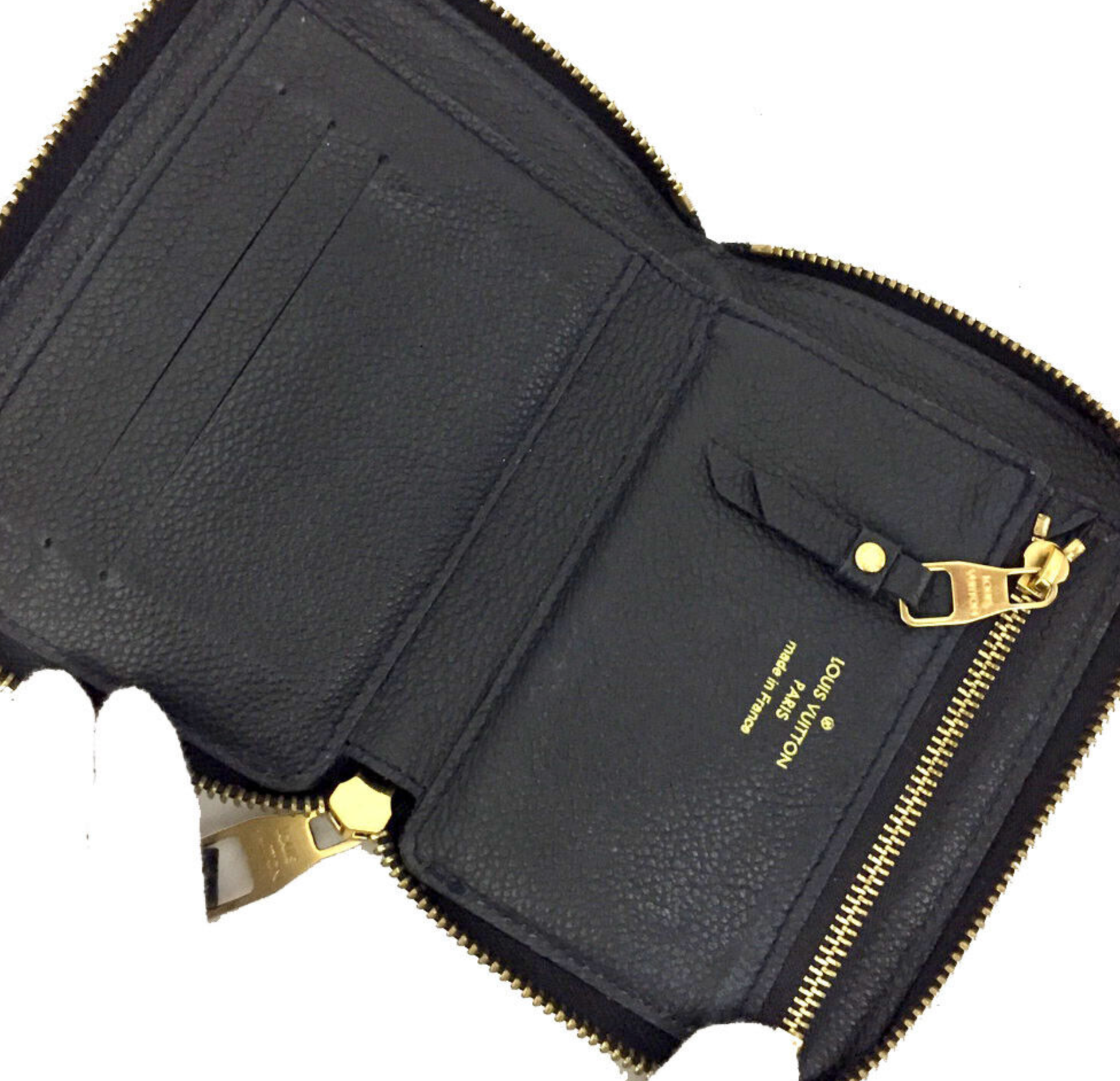 Louis Vuitton Monogram Zippy Wallet Black Blue M67235 Pre-owned