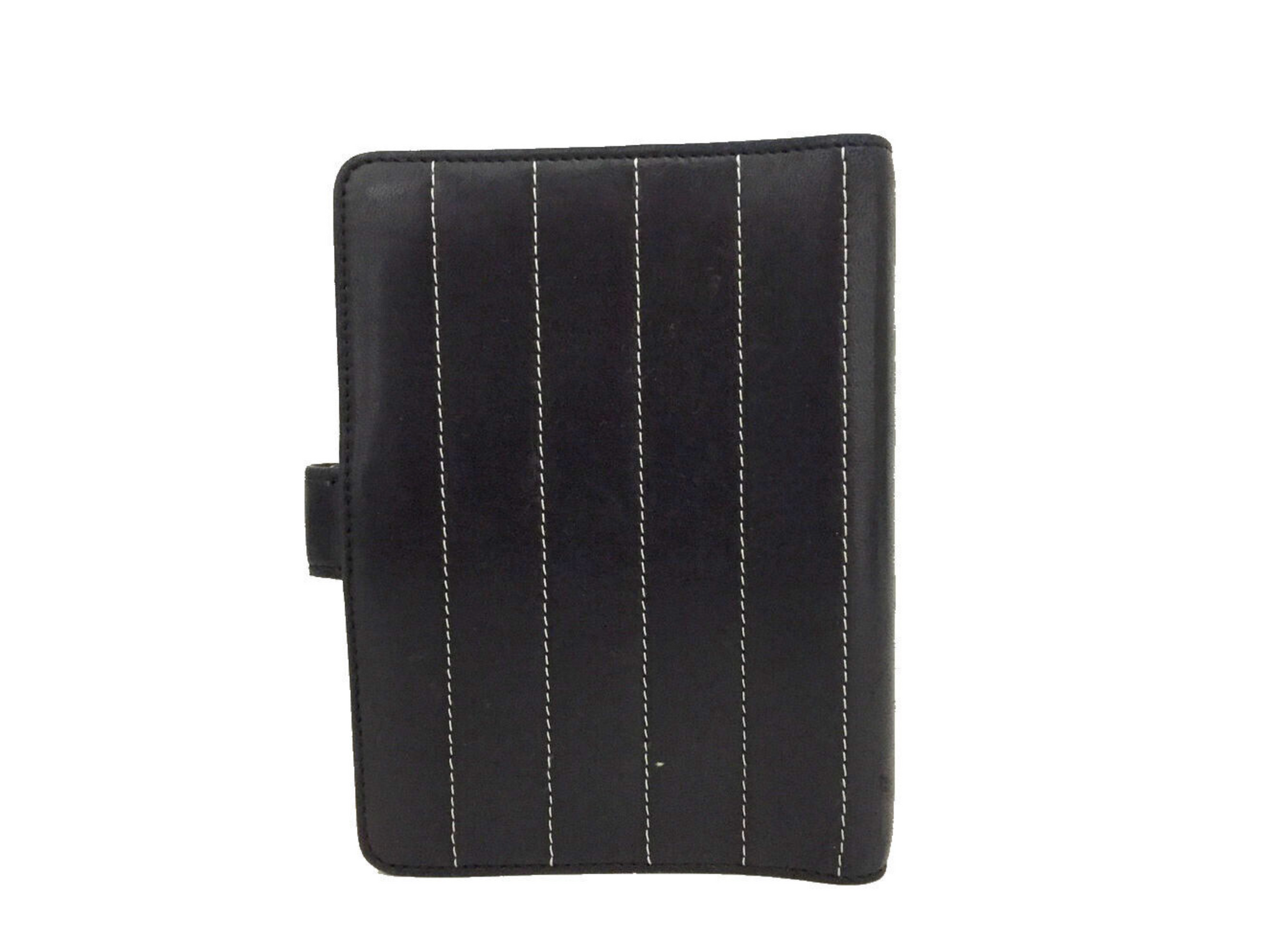 Preloved CHANEL Black Leather Agenda Notebook Cover 10398160 030123