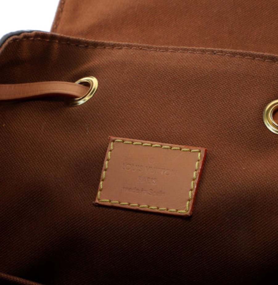 Louis Vuitton Vintage Montsouris Backpack Monogram Canvas PM Brown