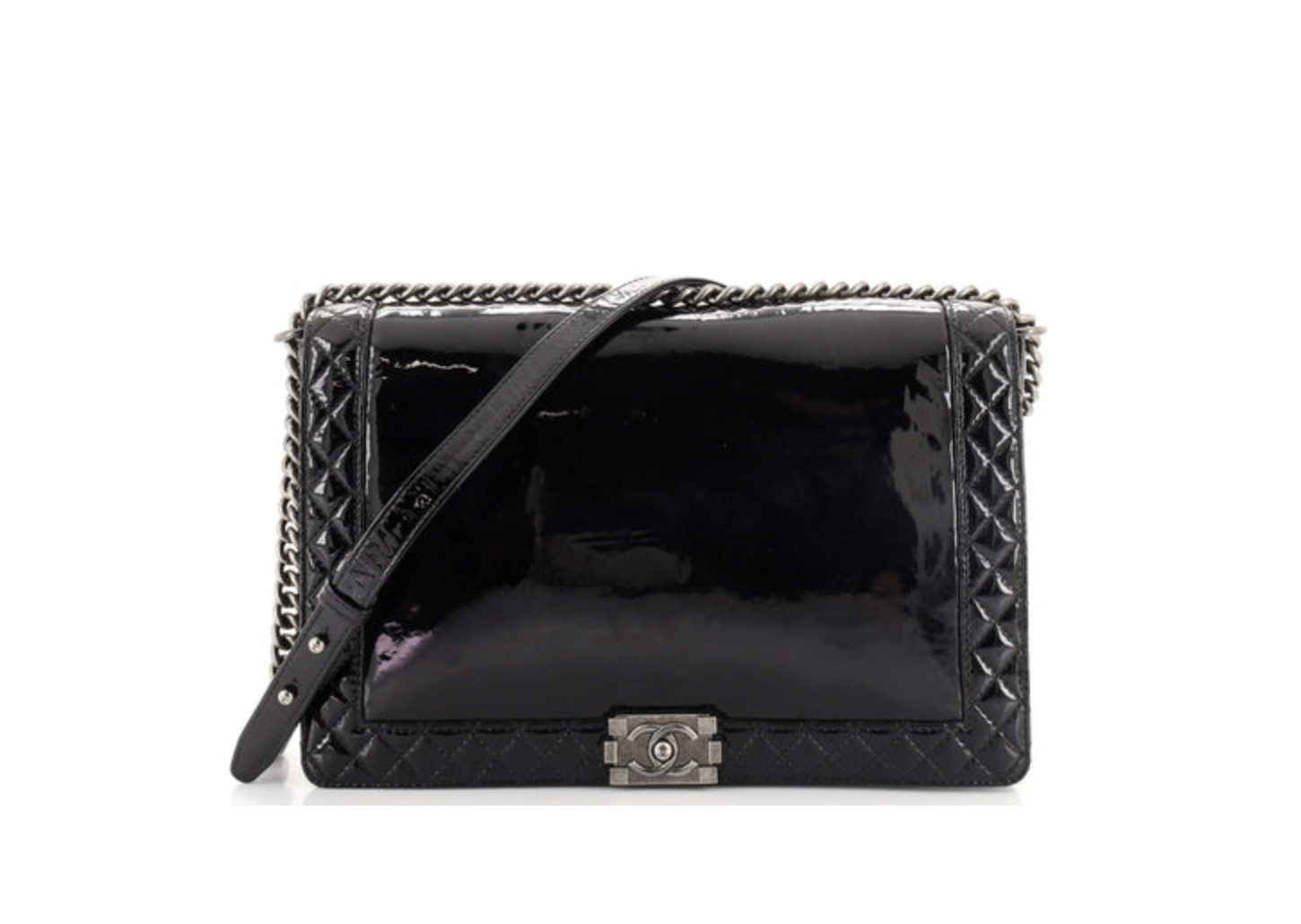 Chanel Black Quilted Caviar North-South Boy Bag by Ann's Fabulous Finds