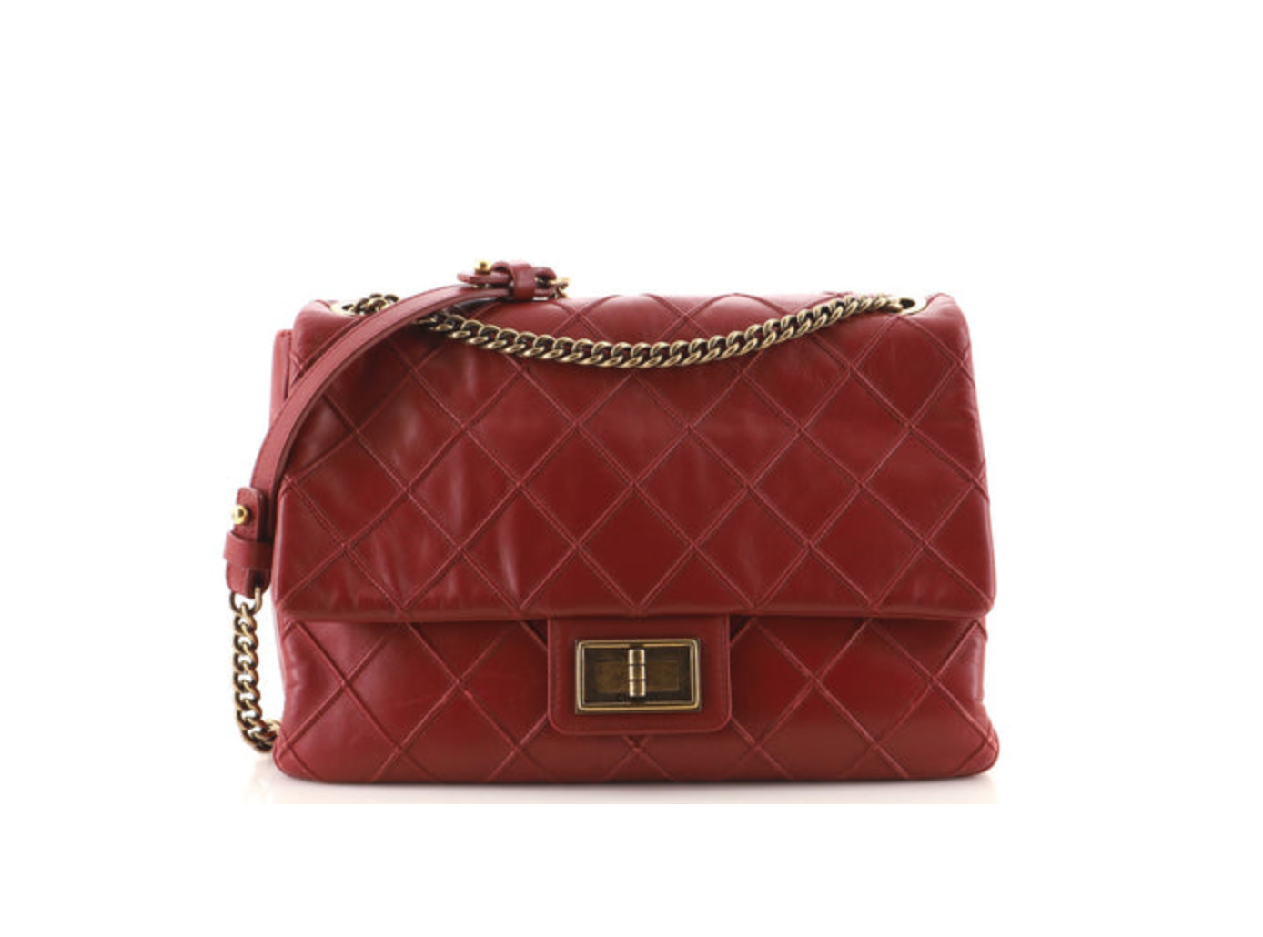 Chanel Red Quilted Leather Cosmos Jumbo Flap Bag - Yoogi's Closet