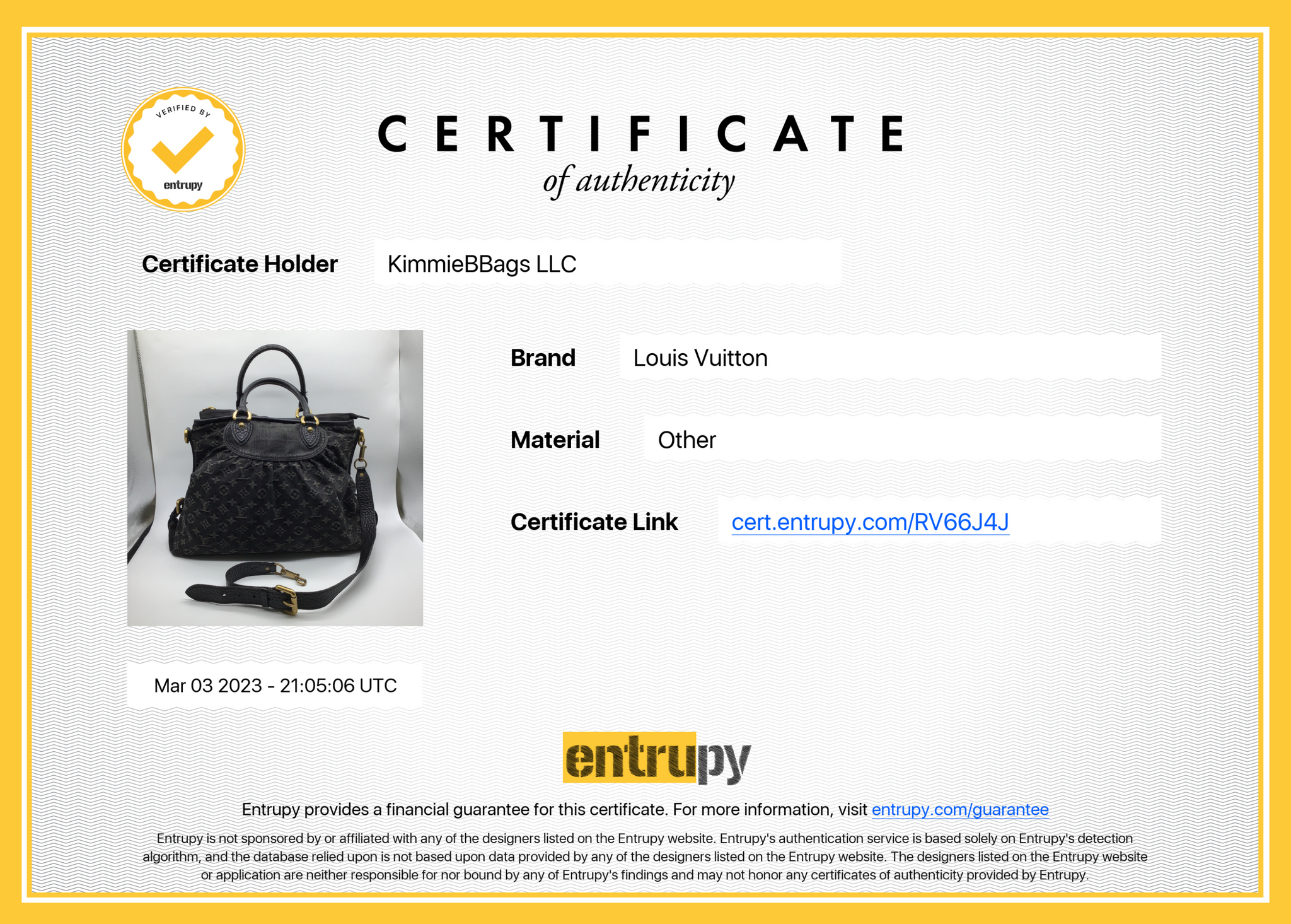 Preloved Louis Vuitton Black Denim Neo Cabby GM 030623 – KimmieBBags LLC