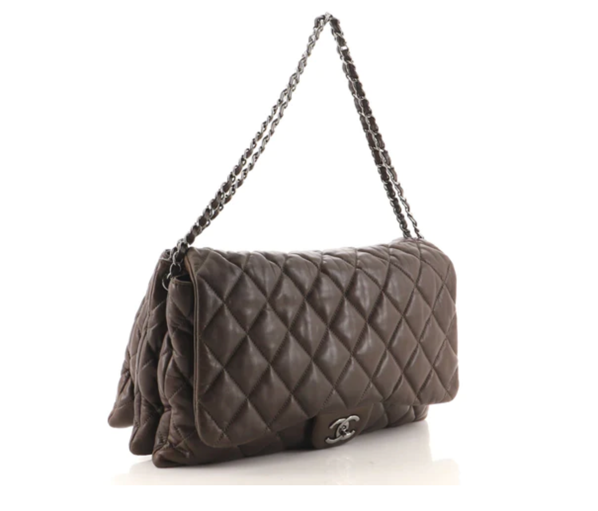 brown quilted chanel bag