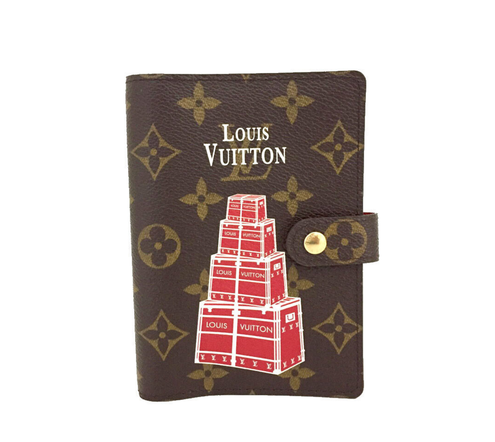 LIMITED EDITION Louis Vuitton Monogram Trunks Agenda PM Day Planner Cover CA3078 030623