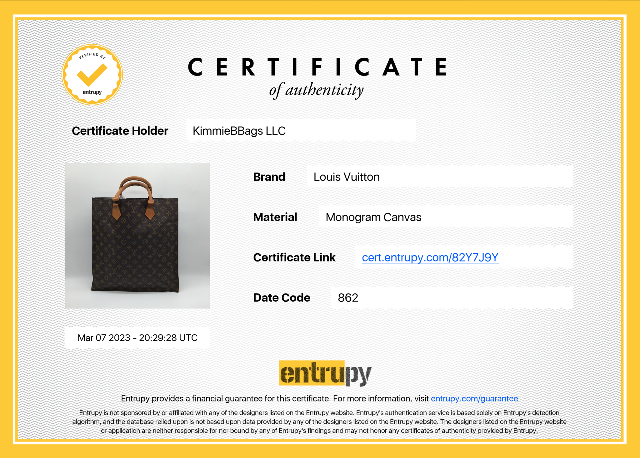 Louis Vuitton Authenticated Plat Handbag