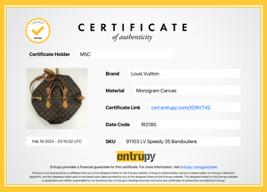 PRELOVED Louis Vuitton Monogram Speedy 35 Bandolier Bag RI3185 031323