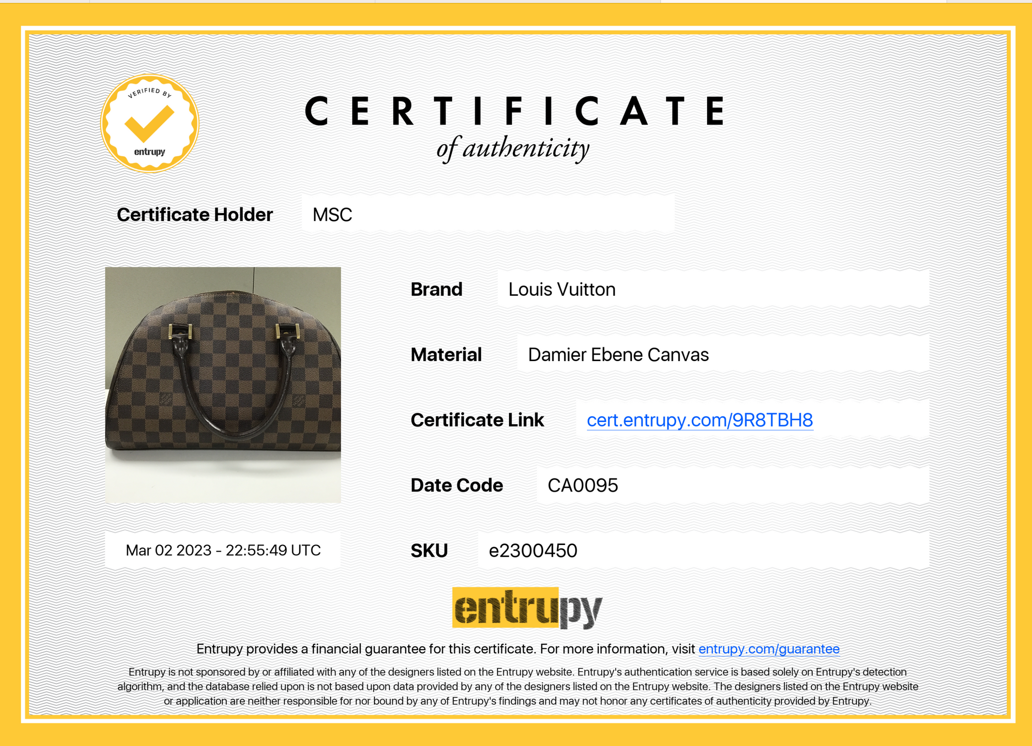 Preloved Louis Vuitton Damier Ebene Ribera MM Tote CA0095 031323 –  KimmieBBags LLC