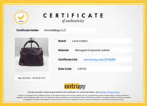 Preloved Louis Vuitton Purple Empriente Monogram Leather Lumineuse Handbag TR3102 100423