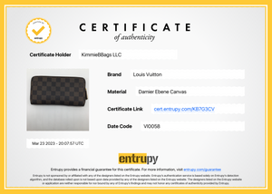 PRELOVED Louis Vuitton Damier Ebene Zippy Wallet VI0058 032523