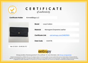 PRELOVED Louis Vuitton Black Empriente Monogram Emilie Wallet CA3176 032523