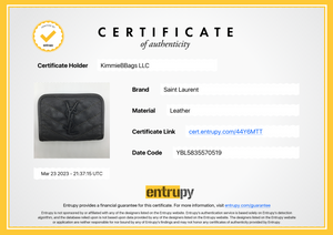 Preloved Saint Laurent Grey Leather Bifold Wallet 44Y6MTT 032523