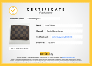 Preloved Louis Vuitton Damier Ebene Leather Wallet Men’s Bi-Fold Wallet RA0074 040223