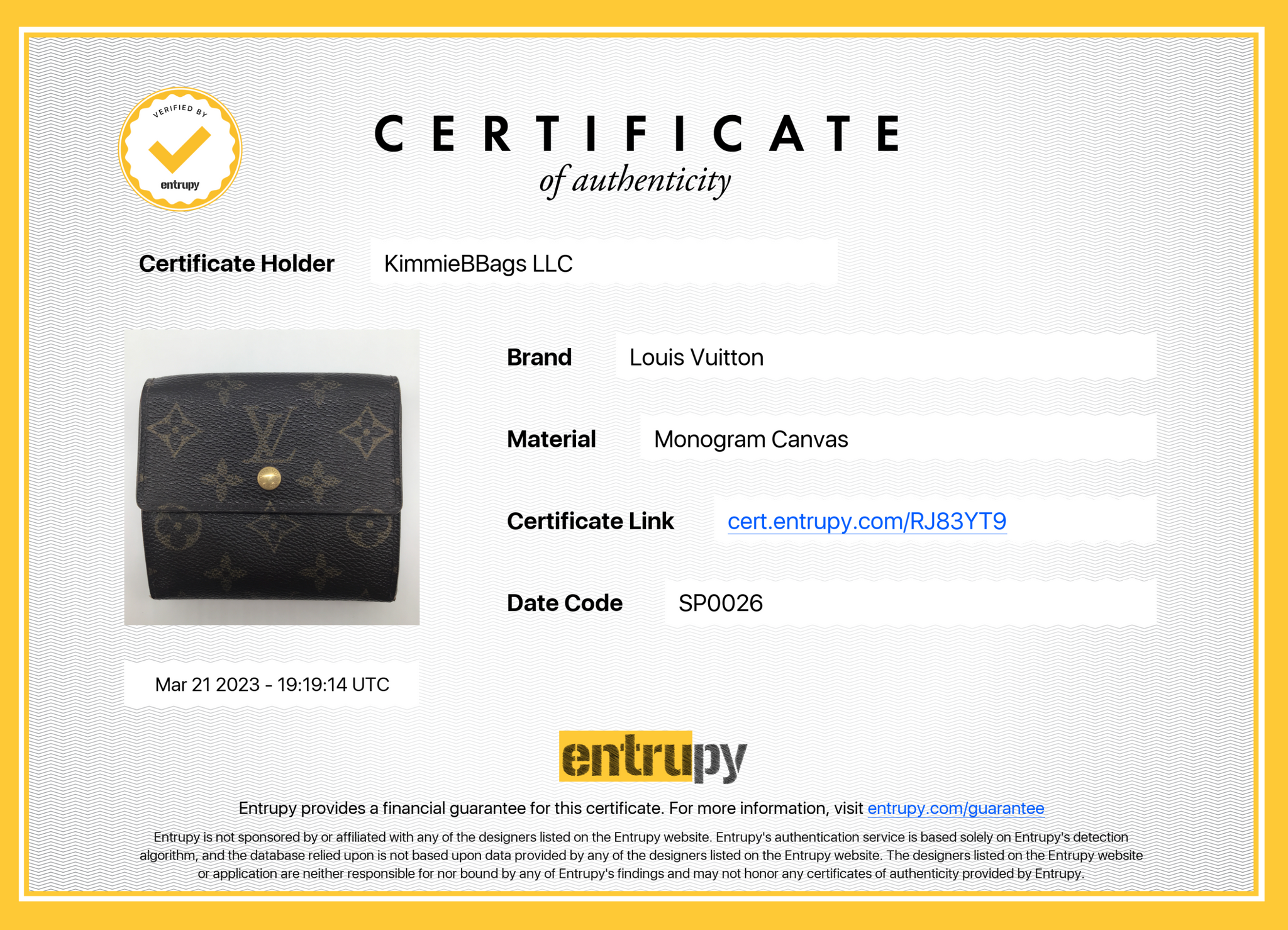 LOUIS VUITTON/Trifold Wallet/BRW/PVC/Monogram/Portefeuille Alexandra/M –  2nd STREET USA