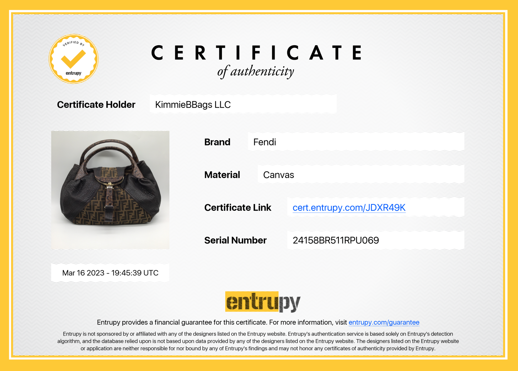 PRELOVED Fendi Zucca Canvas and Leather Spy Handbag 24158BR511RPU089 040523