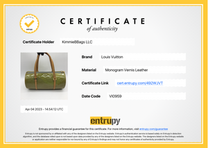 Louis Vuitton Papillon 30 Yellow Vernis Vintage Bag