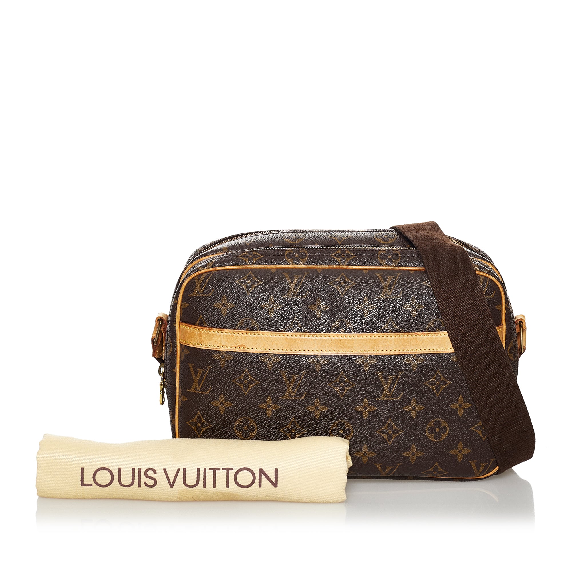 Authentic Louis Vuitton Lv Monogram Reporter Messenger Sling PM