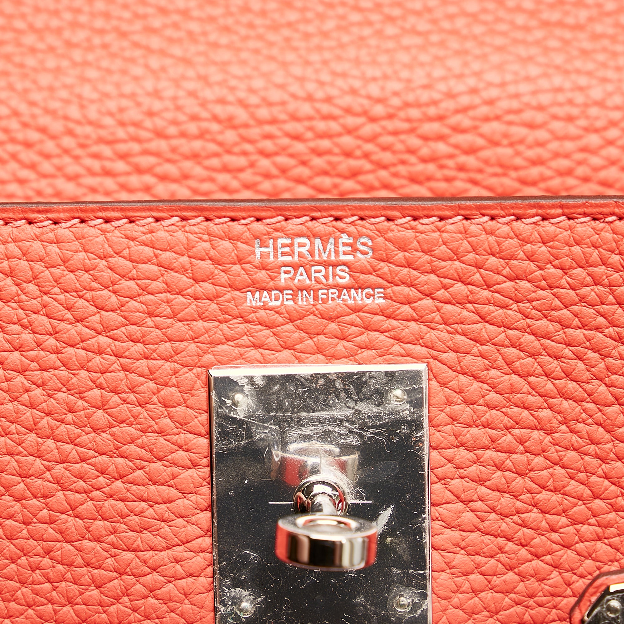 Preloved Hermes Red Clemence Kelly Retourne 32 Bag 032823 - FLASH $1000 OFF