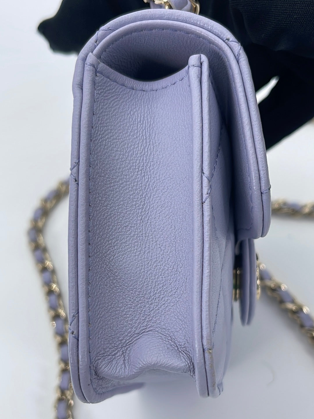 PRELOVED Chanel Lavender Lambskin Mini Single Flap Bag 31708346 0031023 ** DEAL *** HALF OFF
