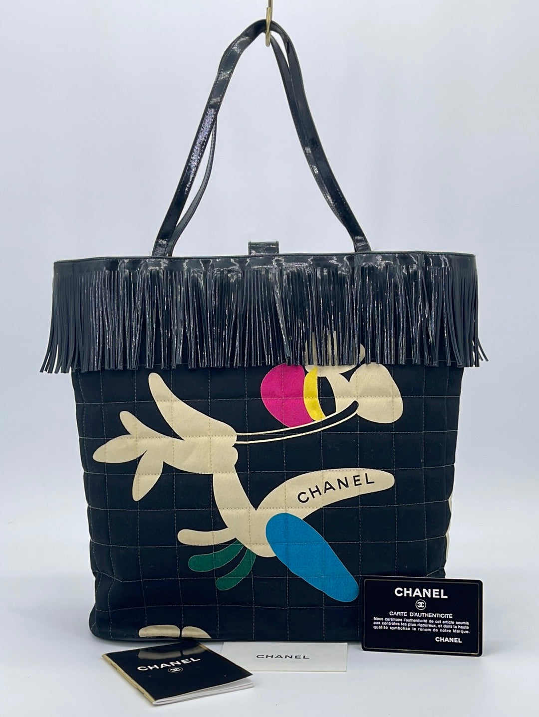 Preloved Chanel Chocolate Bar Fringe Shoulder Bag 5960004 040523. Off